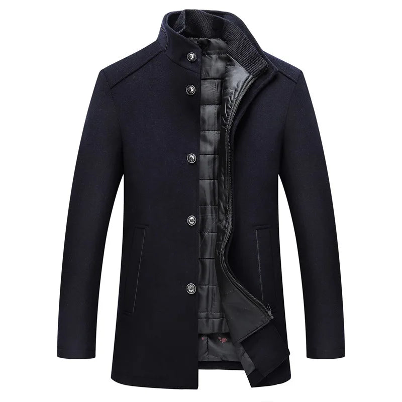Casaco Trench Coat Masculino de Lã Grife Romenzi RZ129