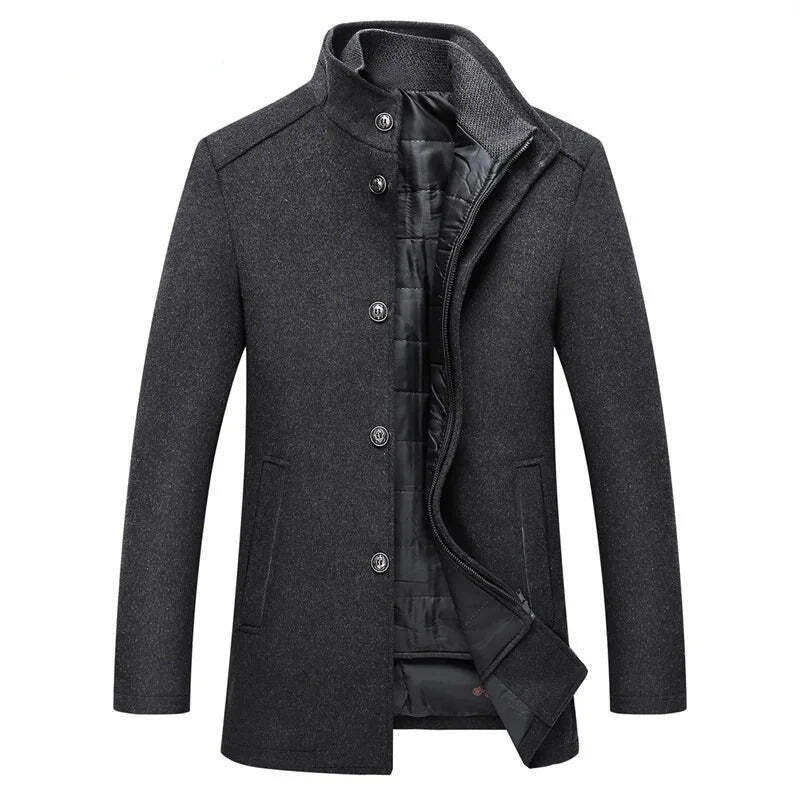 Casaco Trench Coat Masculino de Lã Grife Romenzi RZ129