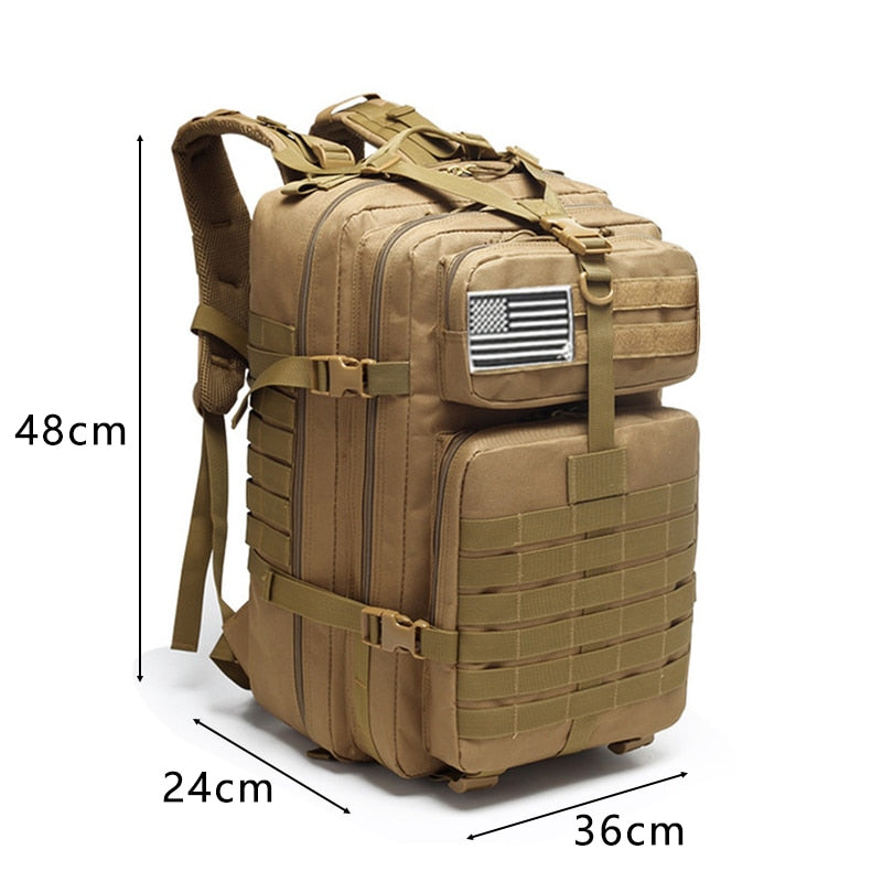 Mochila Tática Militar Areia 50L