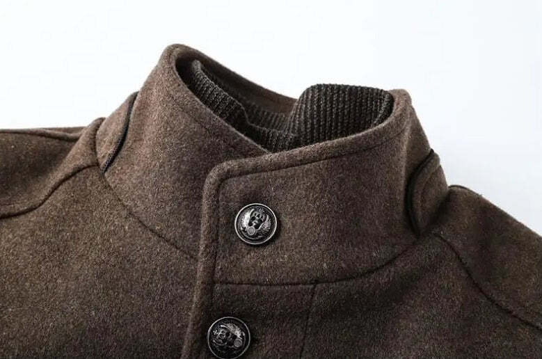 Casaco Trench Coat Masculino de Lã Grife Romenzi RZ129