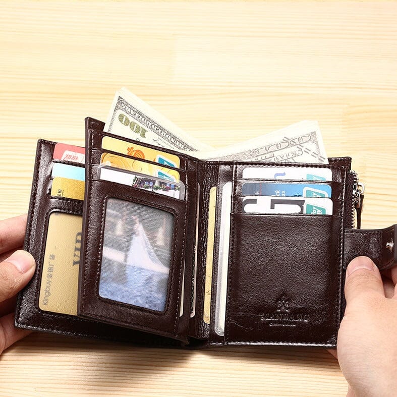 Carteira Masculina de Couro Manbag Romenzi RZ478