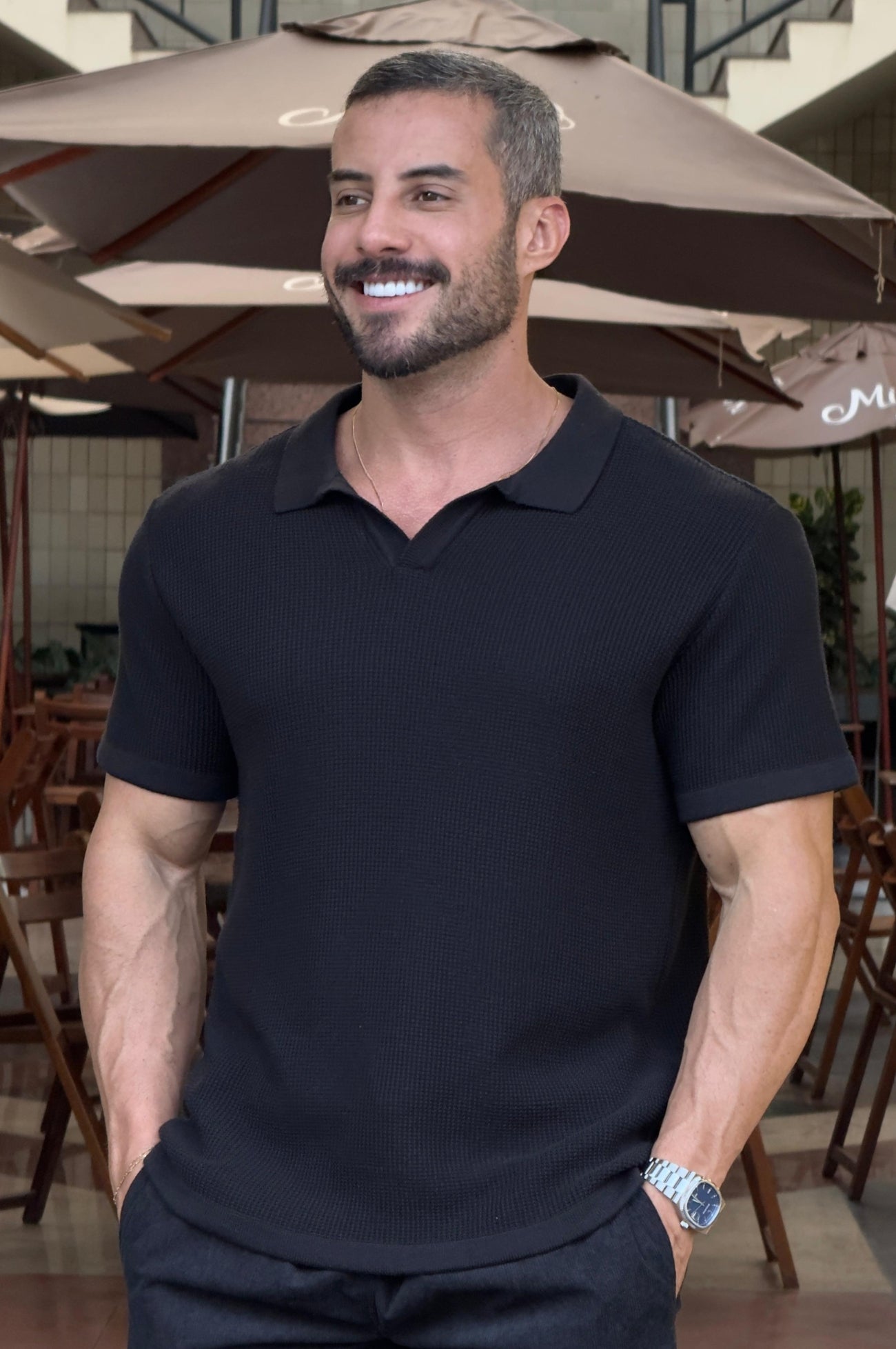 Camiseta Polo Old Money Tricot Texturizada - Up