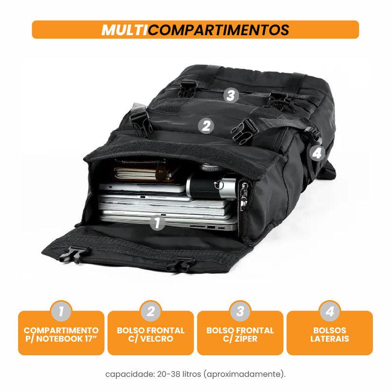 Mochila de Viagem Masculina Expansível