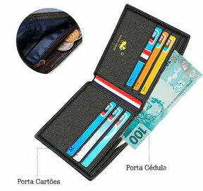 Carteira Masculina de Couro Bison Romenzi RZ479