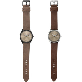 Relógio Masculino de Quartzo com Pulseira de Couro e Calendário