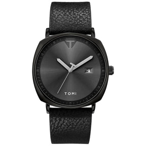 Relógio Masculino de Quartzo com Pulseira de Couro e Calendário