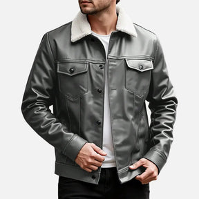 Jaqueta de Couro Masculina Romenzi RZ027