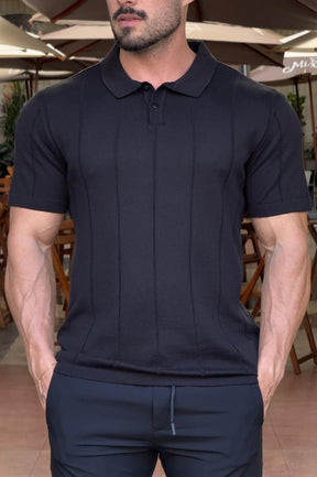 Camiseta Polo Tricot Preto - Up