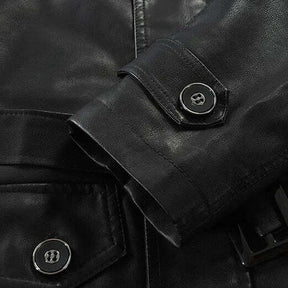 Jaqueta Longa de Couro Masculina Romenzi RZ118