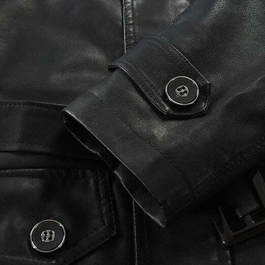 Jaqueta Longa de Couro Masculina Romenzi RZ118