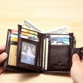 Carteira Masculina de Couro Manbag Romenzi RZ478