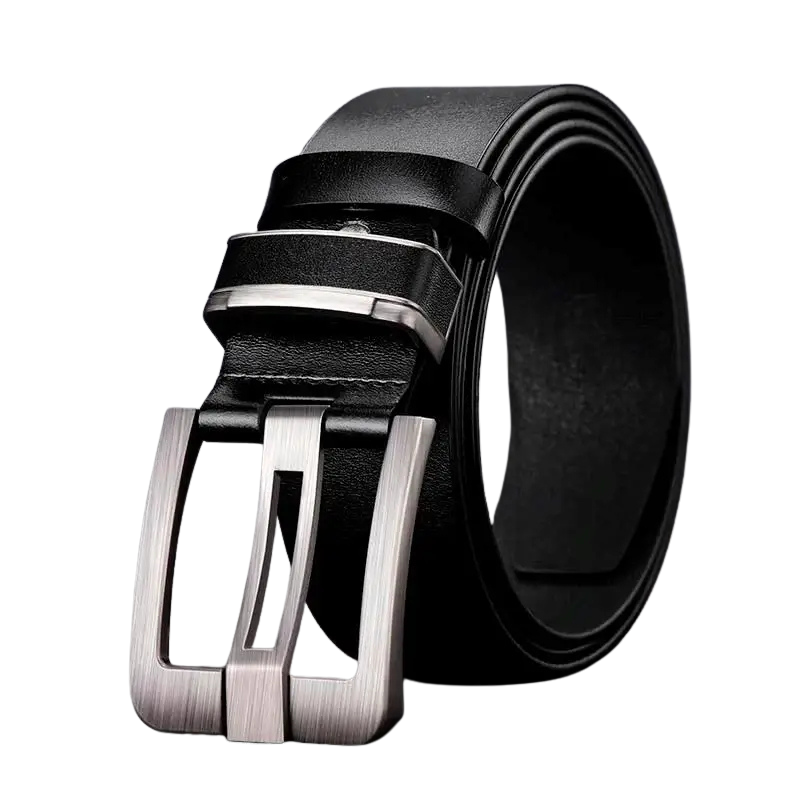 Cinto de Couro Casual Masculino com Fivela Metálica Romenzi RZ345